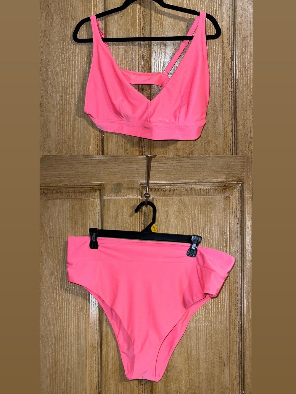 Neon Pink Two-Piece Aerie Swim Set XXL